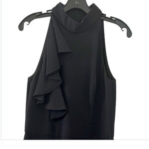 Black crepe one pc jumpsuit